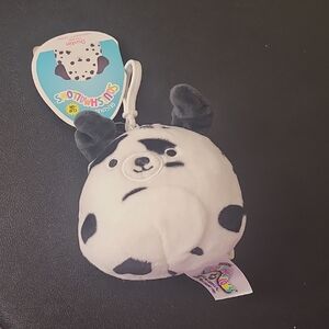 Dustin Squishmallows Black and White Dalmatian Clip